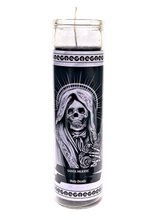 Bundle of 12 Santa Muerte (black) 8 Inch Unscented Prayer Candle Spell Candle Protection Candle Ritual Candle Devotion