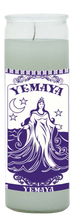 Yemaya (white) 8 Inch Unscented Prayer Candle Spell Candle Ritual Candle Devotion Candle.