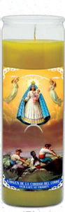 Virgen de la caridad del cobre 8 Inch Unscented Prayer Candle Spell Candle Ritual Candle Devotion Candle,
