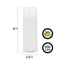 Bundle of 12 Jesus en ti confío  (white) 8 Inch Unscented Prayer Candle Spell Candle Protection Candle Ritual Candle Devotion