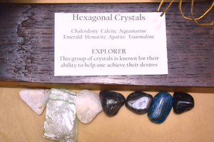 Hexagonal Crystal Structure Gemstone Kit Hexagonal Crystals Kit Hexagonal Explorer Stones Hexagonal Energy Healing Crystals & Gemstones Set - Healing Atlas