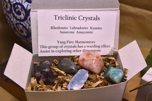 Triclinic Crystal Structure Gemstone Kit Triclinic Crystals Kit Triclinic Harmonizing Stones Triclinic Healing Crystals & Gemstones Set - Healing Atlas