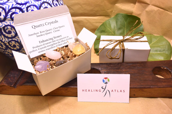 Quartz Crystal Gemstone Kit Quartz Crystals Kit All Quartz Crystal Stones Set Healing Quartz Crystals & Gemstones Set Quartz Enhancing Stone - Healing Atlas
