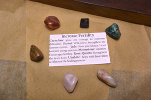 Fertility Gemstone Kit Fertility Crystals Kit Stones to Increase Fertility Healing Crystals Fertility Kit Healing Gemstones Fertility Kit - Healing Atlas