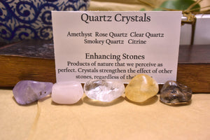 Quartz Crystal Gemstone Kit Quartz Crystals Kit All Quartz Crystal Stones Set Healing Quartz Crystals & Gemstones Set Quartz Enhancing Stone - Healing Atlas