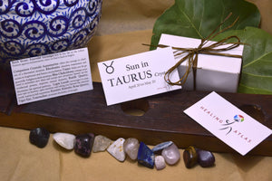 TAURUS Zodiac Gemstone Kit Sun in Taurus Crystals Kit Taurus Stones Healing Crystals Set Healing Gemstones Complete Zodiac Taurus Stone Set - Healing Atlas