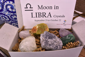 LIBRA Zodiac Gemstone Kit Moon in Libra Crystals Kit Libra Stones Healing Crystals Set Healing Gemstones Set Complete Zodiac Libra Stone Set - Healing Atlas