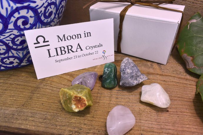 LIBRA Zodiac Gemstone Kit Moon in Libra Crystals Kit Libra Stones Healing Crystals Set Healing Gemstones Set Complete Zodiac Libra Stone Set - Healing Atlas