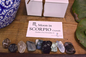 SCORPIO Gemstone Kit Moon in Scorpio Crystal Kit Healing Crystal Set Scorpio Healing Gemstones Complete Zodiac Scorpio Stone Set Scorpio Kit - Healing Atlas