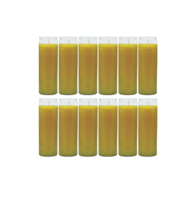 Bundle of 12 Yellow 8 Inch Unscented Prayer Candle Spell Candle  Ritual Candle  Devotion Prayer Candle Studying Candle