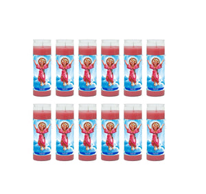 Bundle of 12 Divino Niño (pink) 8 Inch Unscented Prayer Candle Spell Candle Protection Candle Ritual Candle Devotion.