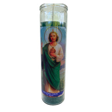 Bundle of 12 Saint Jude (green) 8 Inch Unscented Prayer Candle Spell Candle Protection Candle Ritual Candle Devotion